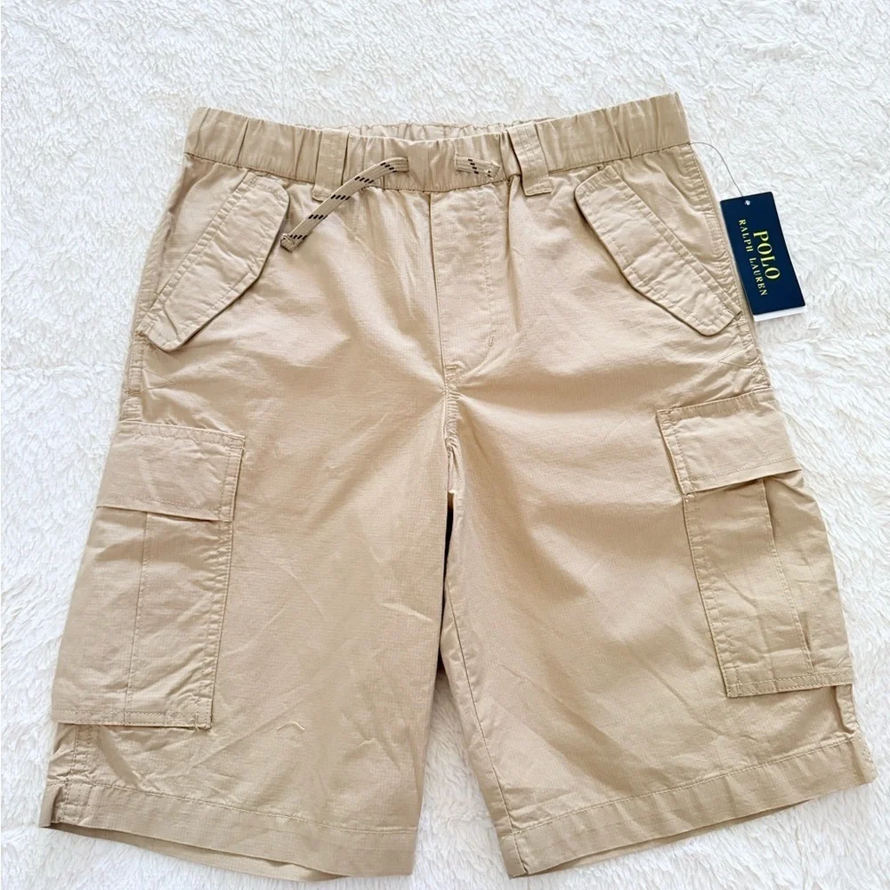Ralph Lauren Boys Tan Cargo Shorts NWT | Sizes 16